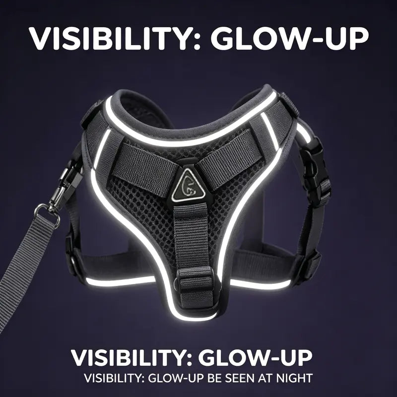 Escape-Proof Cat & Kitten Harness and Leash Set - Adjustable Breathable Mesh Vest, Reflective Strip, Comfortable Materials for Safe Walking (Includes Summer Version)