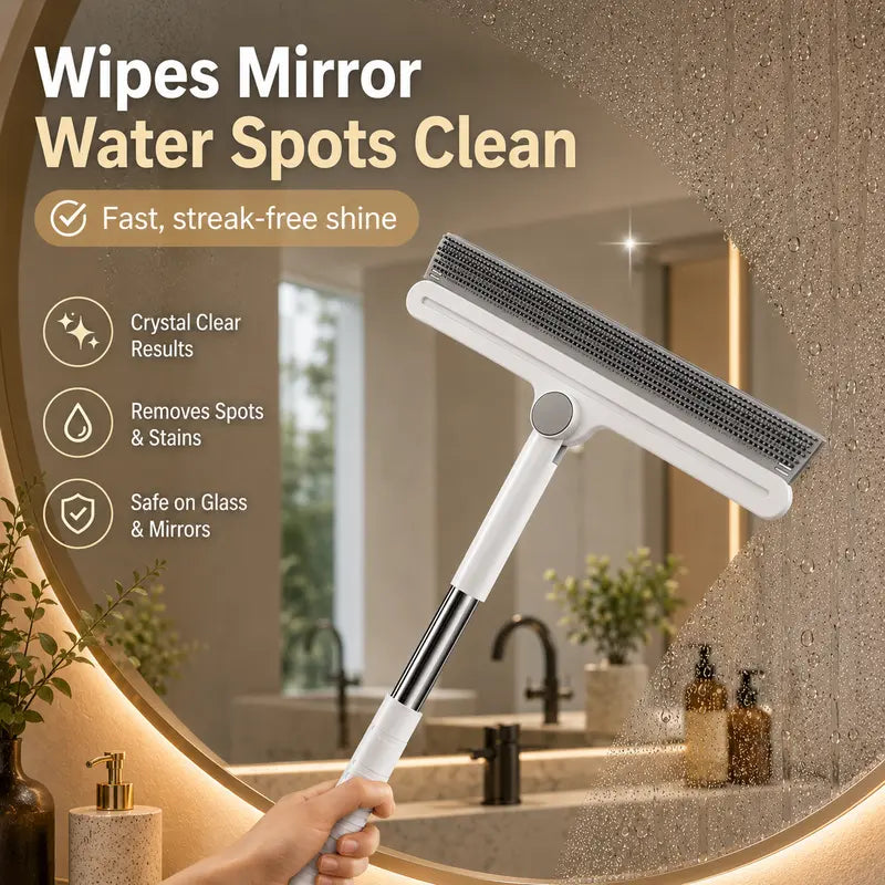 Pet Hair Remover Rake/Scraper, 180° Rotating Pet Hair Remover Broom, Reusable Wet Dry Squeegee, Silicone Scrubber for Carpet, Couch, Hardwood Floors,Bathroom and Pet Areas, Lint Roller Alternative for Rugs, Beds, Mats & Furniture