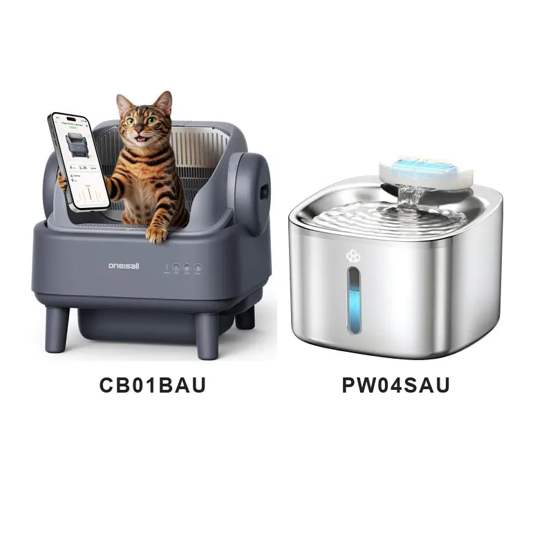 Sohochic Oneisall Smart Self-Cleaning Litter Box , Open-Top Easy Rinse, APP Remote Control, 11L Big Waste Drawer for Adult Large Cats