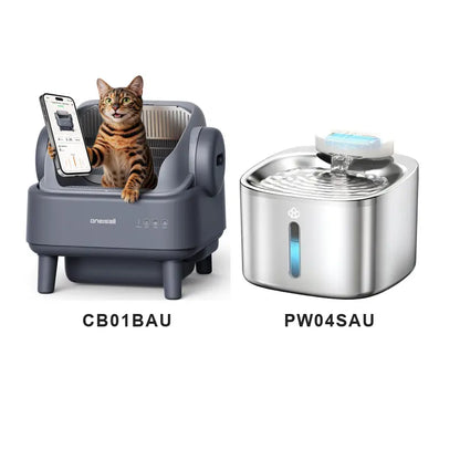 Sohochic Oneisall Smart Self-Cleaning Litter Box , Open-Top Easy Rinse, APP Remote Control, 11L Big Waste Drawer for Adult Large Cats