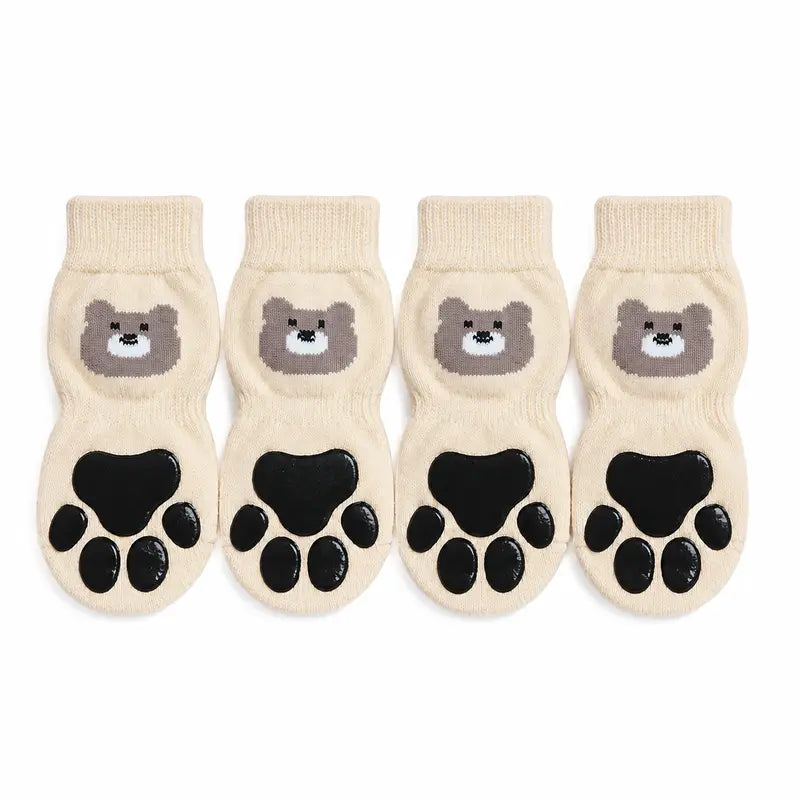 Dog Paw Protectors - 4-Piece Silicone Set with Anti-Slip Grip, Wear-Resistant, Lightweight Fit for Outdoor Safety of Puppies and Dogs