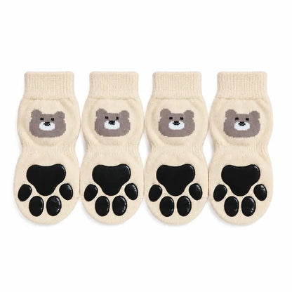 Dog Paw Protectors - 4-Piece Silicone Set with Anti-Slip Grip, Wear-Resistant, Lightweight Fit for Outdoor Safety of Puppies and Dogs