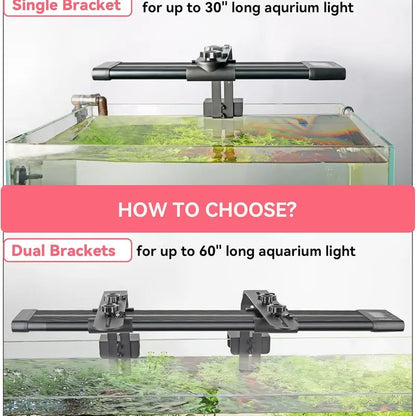Hygger Aquarium Light Riser – Adjustable Aluminum Mounting Bracket for Fish Tanks