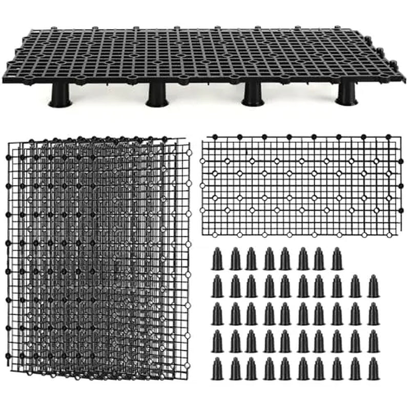 Hygger Aquarium Tank Divider Set – 12-Piece Black Plastic Grid with 72 Brackets