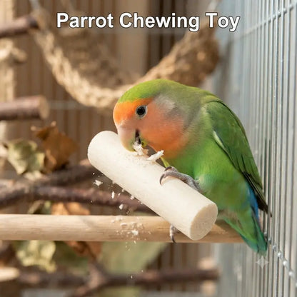 6-Pack Natural Tongcao Bird Chew Sticks – Parrot Shredding & Foraging Toys