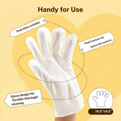 20PCS Dog Grooming Wipes No-Rinse Hypoallergenic with Fermented Oils Coconut Lanolin Potassium Sorbate Lemon Verbena ,Puppy Bathing Gloves Wipes Cleaner