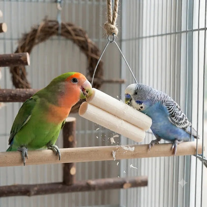 6-Pack Natural Tongcao Bird Chew Sticks – Parrot Shredding & Foraging Toys