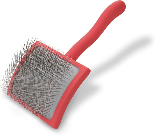 Big G Professional Slicker Brush for Dogs (Goldendoodles, Labradoodles, Poodles) - Efficient Grooming Tool for Fluffing, Detangling, and Styling - Coral, Large