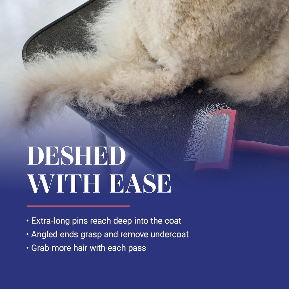 Big G Professional Slicker Brush for Dogs (Goldendoodles, Labradoodles, Poodles) - Efficient Grooming Tool for Fluffing, Detangling, and Styling - Coral, Large