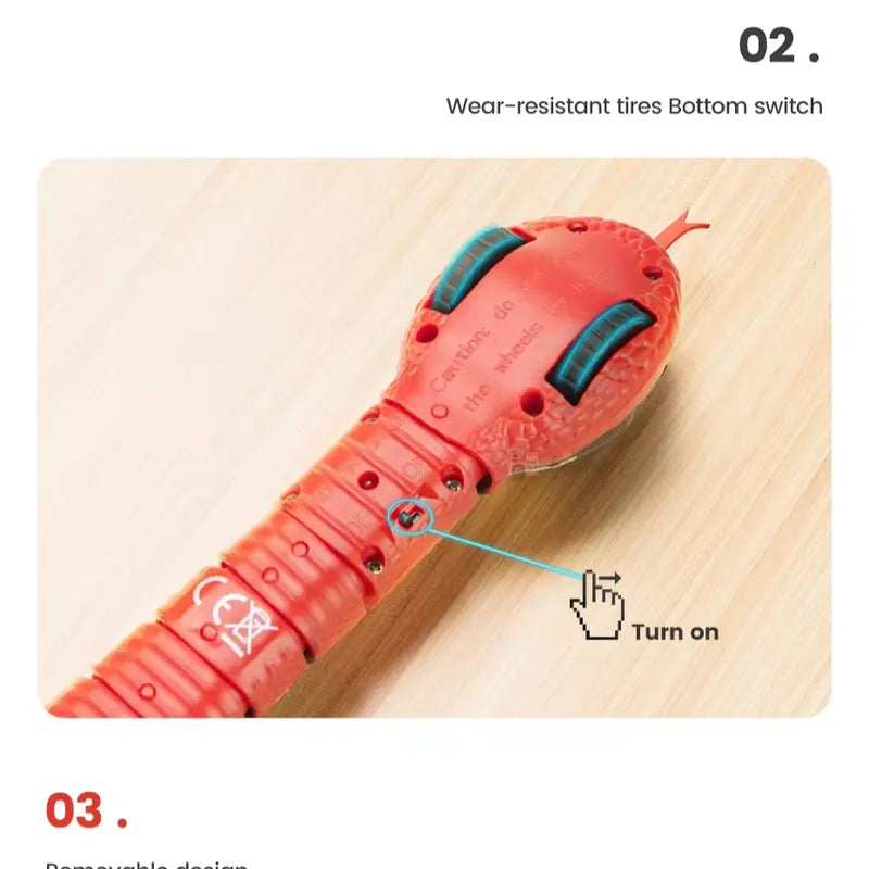 USB Rechargeable Interactive Snake Toy – Smart Sensing, Obstacle-Avoiding Cat Toy