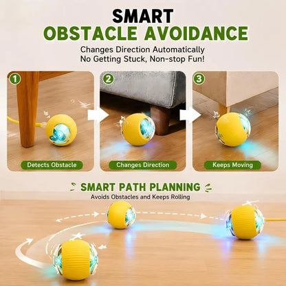Interactive Smart Chew-Resistant Dog Ball Toy – Automatic Obstacle Avoidance