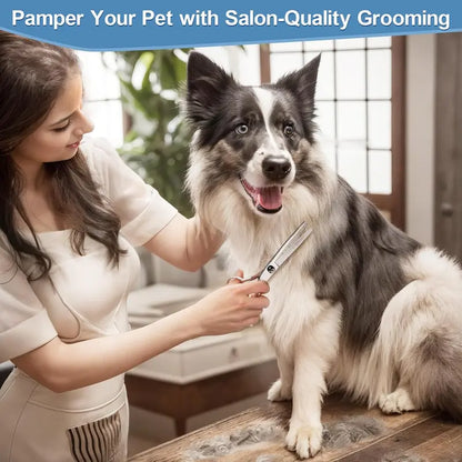 9-in-1 Pet Grooming Scissors Kit – Safety Round Tips