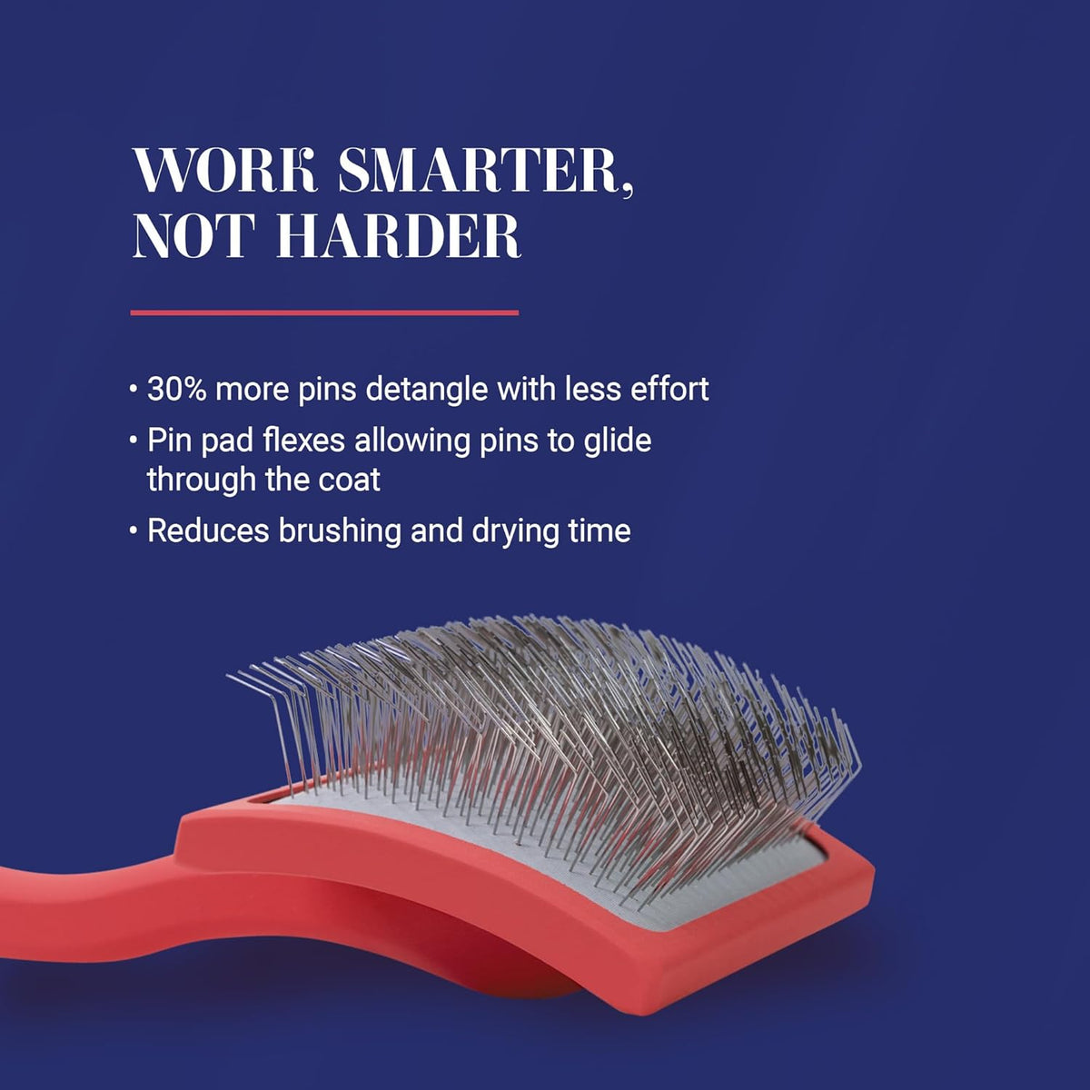 Big G Professional Slicker Brush for Dogs (Goldendoodles, Labradoodles, Poodles) - Efficient Grooming Tool for Fluffing, Detangling, and Styling - Coral, Large