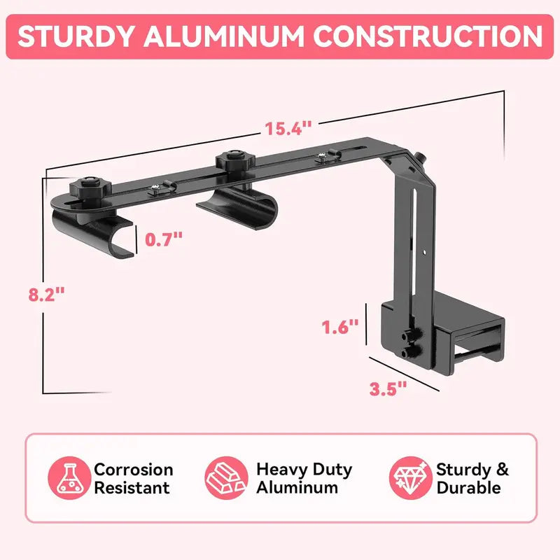 Hygger Aquarium Light Riser – Adjustable Aluminum Mounting Bracket for Fish Tanks