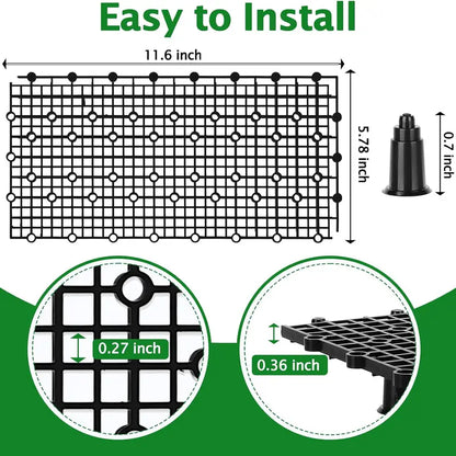 Hygger Aquarium Tank Divider Set – 12-Piece Black Plastic Grid with 72 Brackets