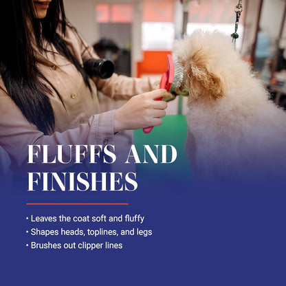 Big G Professional Slicker Brush for Dogs (Goldendoodles, Labradoodles, Poodles) - Efficient Grooming Tool for Fluffing, Detangling, and Styling - Coral, Large